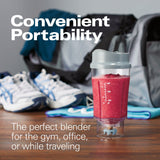 Single Serve Personal Smoothie Blender with 14 oz. Travel Cup and Lid, Grey
