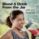 Single Serve Personal Smoothie Blender with 14 oz. Travel Cup and Lid, Grey