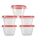 TakeAlongs Mini Deep Squares Container Set, 2 cups each, 10 Piece Set