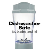 Single Serve Personal Smoothie Blender with 14 oz. Travel Cup and Lid, Grey